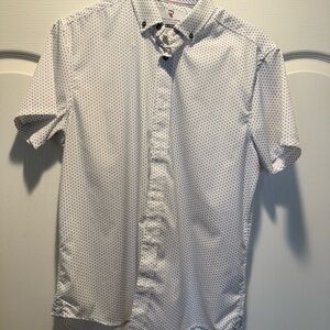 Kids White and Black Polka Dot Button Down Shirt. New without Tags